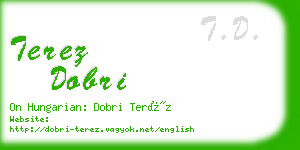 terez dobri business card